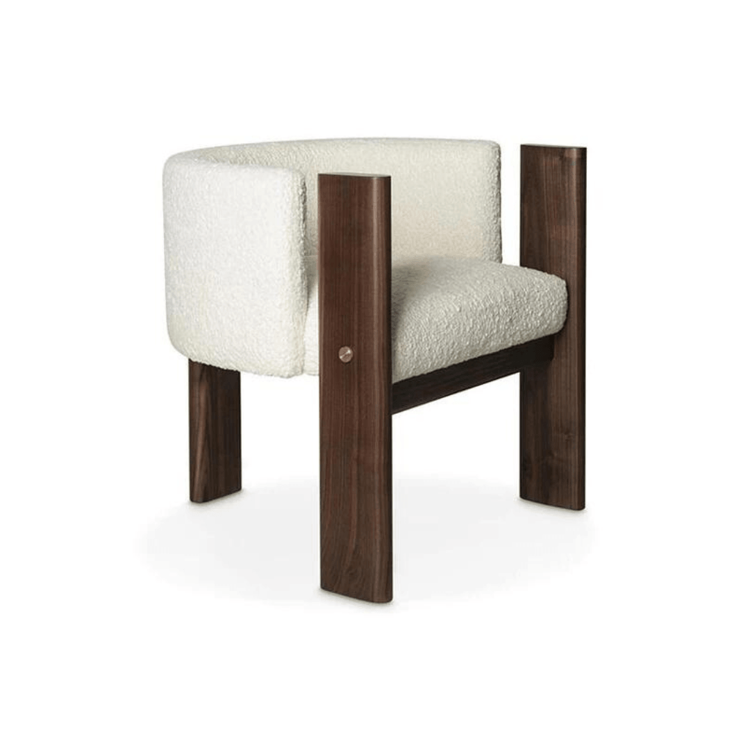 Malta Lounge Chair - Natural Boucle Fabric