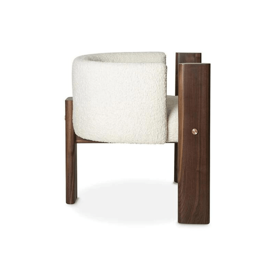 Malta Lounge Chair - Natural Boucle Fabric