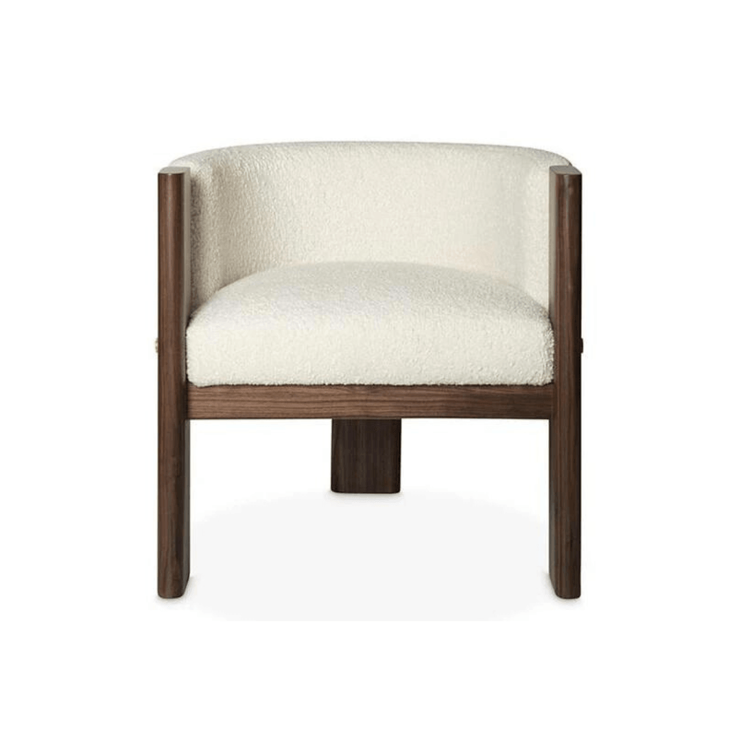 Malta Lounge Chair - Natural Boucle Fabric