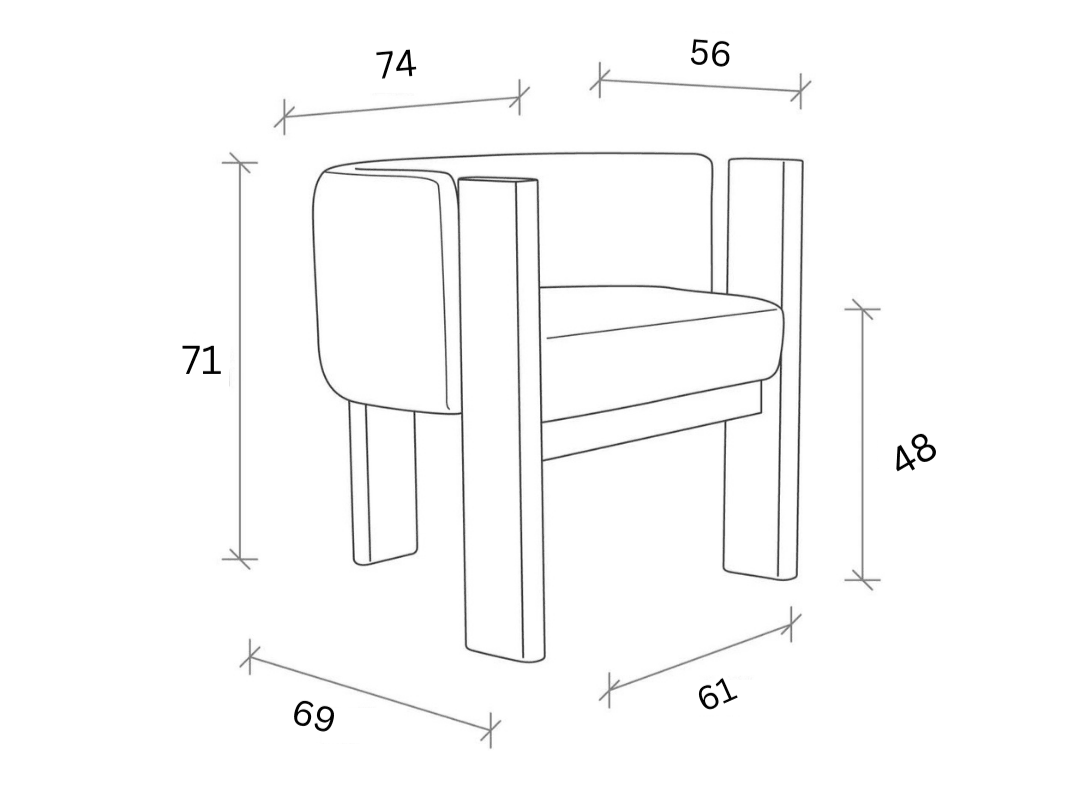 Malta Lounge Chair - Natural Boucle Fabric