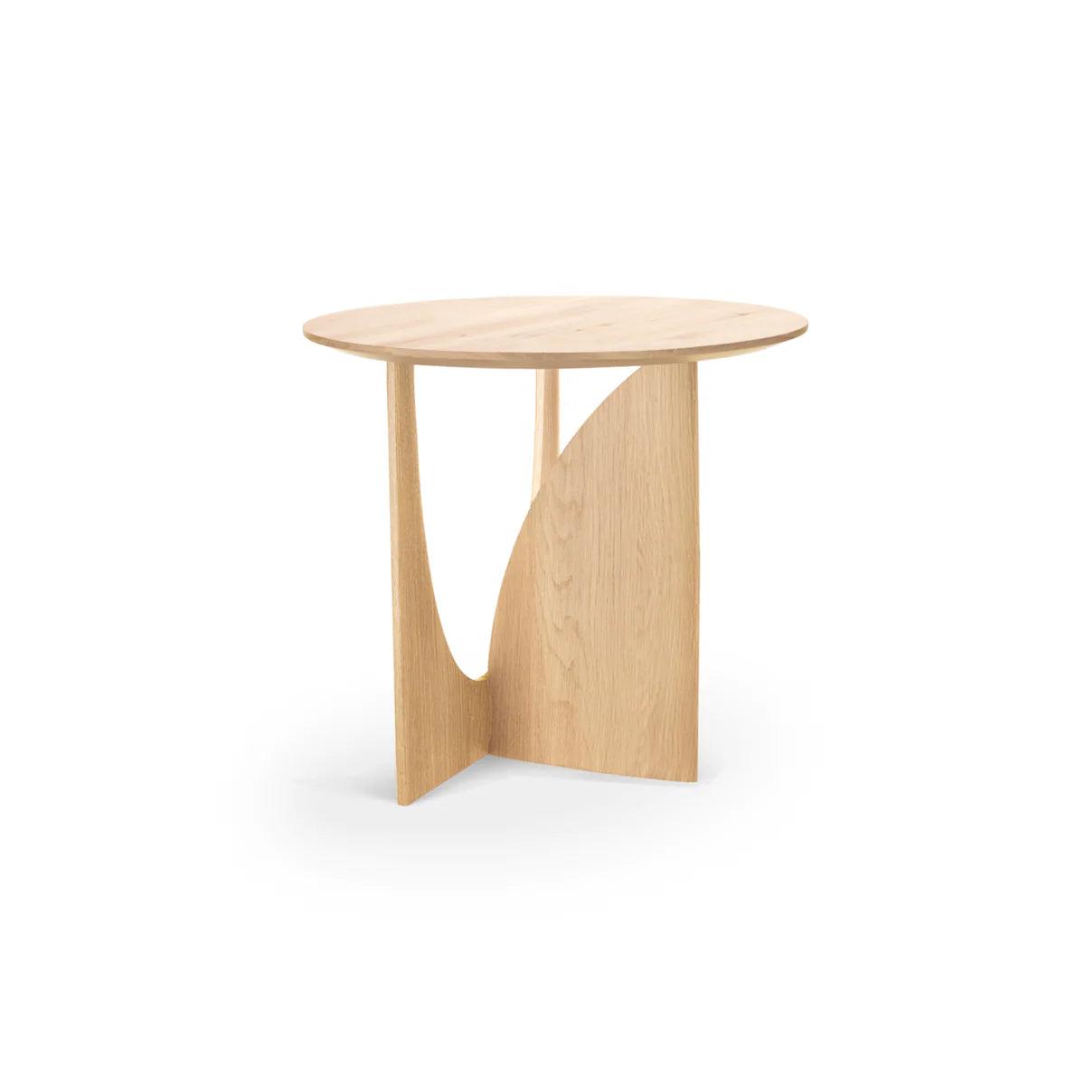 Geometric Side Table-Oak