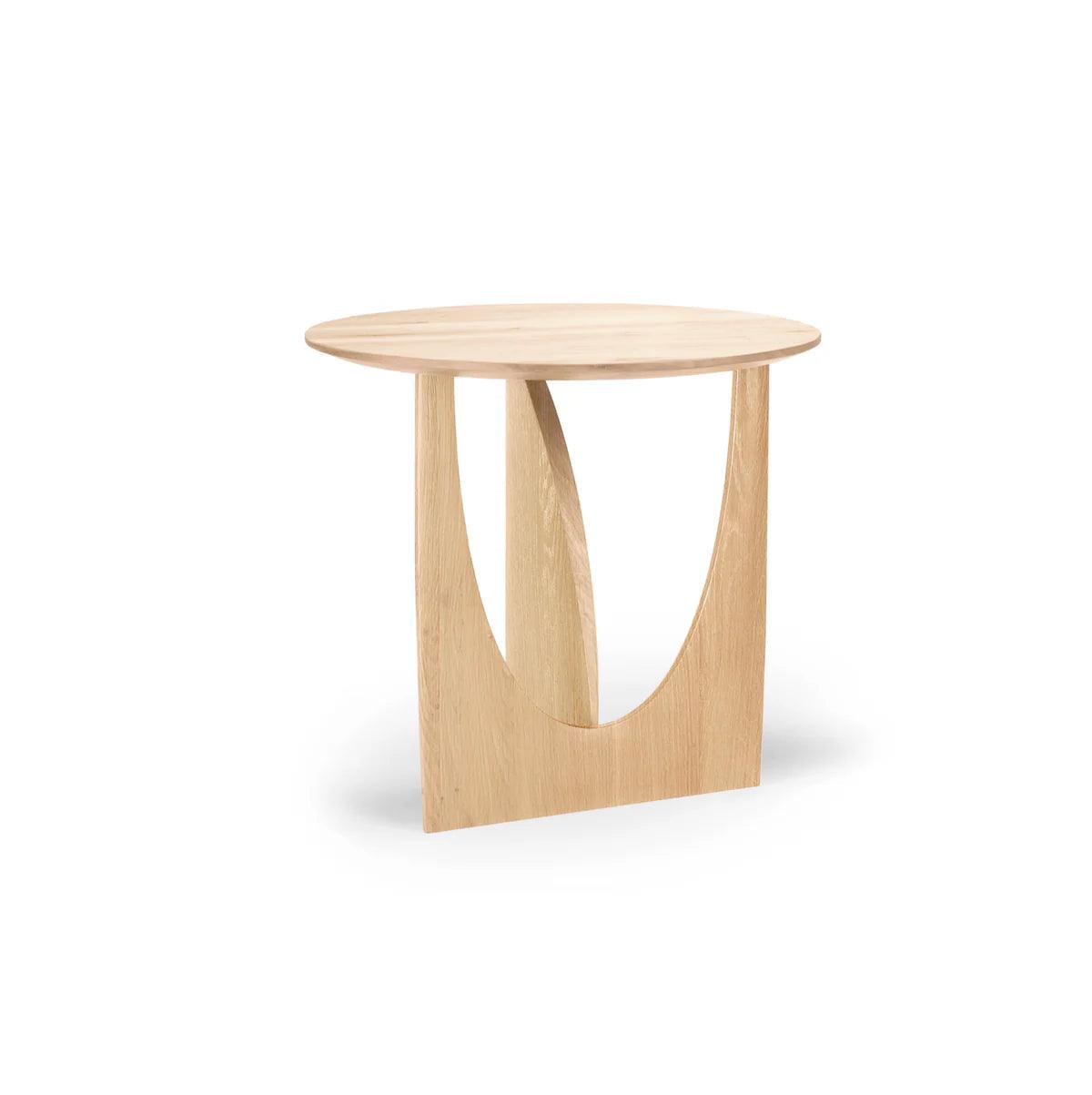 Geometric Side Table-Oak