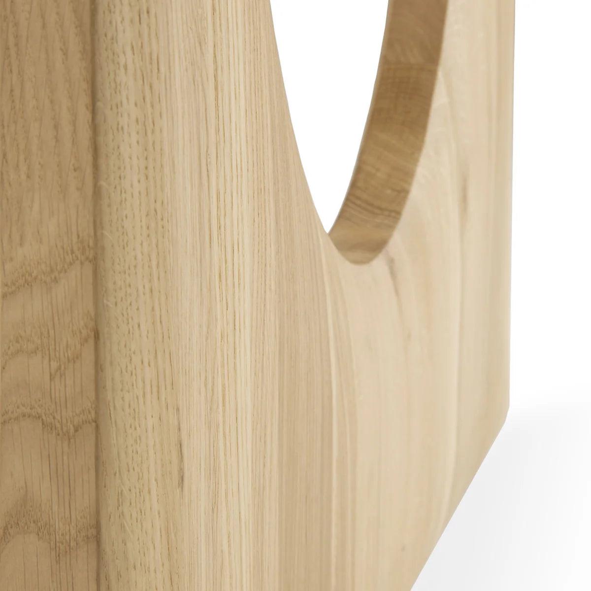 Geometric Side Table-Oak