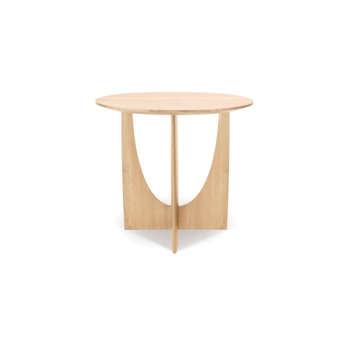 Geometric Side Table-Oak