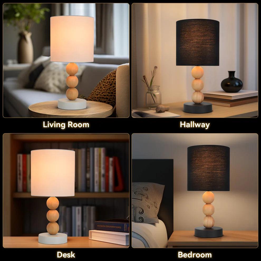 Cara Table Lamp - Black/White